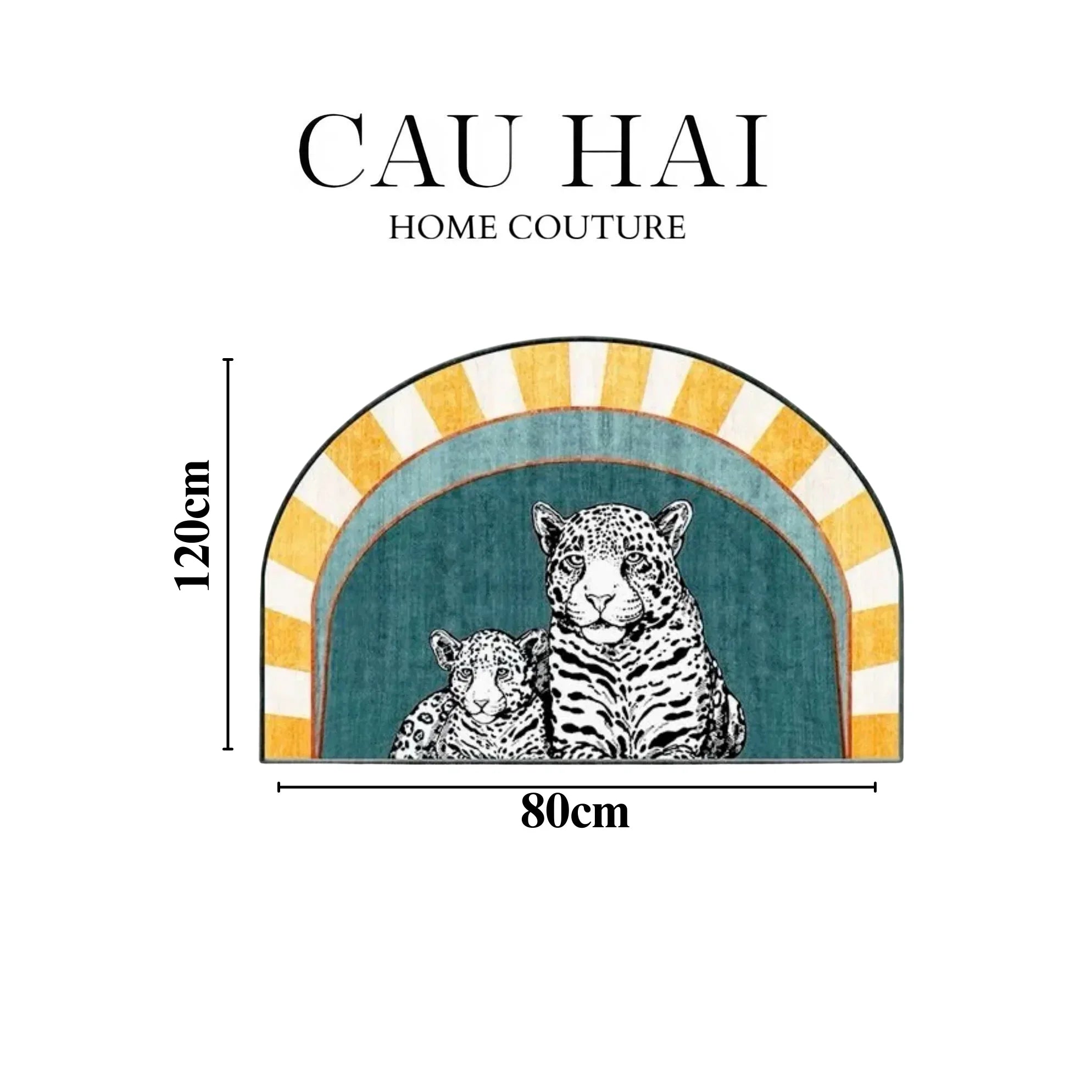 Thảm Cửa 80X120 - Deux Panthères De Cirque-CẬU HAI HOME DECOR