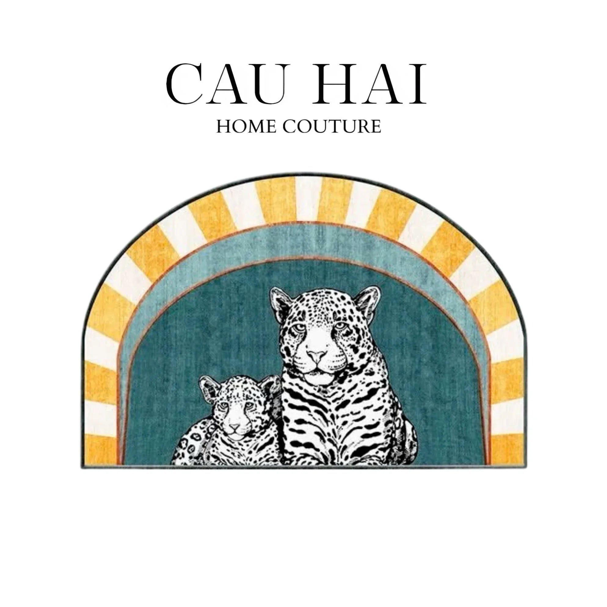 Thảm Cửa 80X120 - Deux Panthères De Cirque-CẬU HAI HOME DECOR