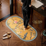 Thảm Cửa / Bathroom 60x120 Microfiber Gen4 Golden Peace Horizon / Oval-THẢM CỬA-CẬU HAI HOME DECOR