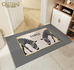 Thảm Cửa Da 100X120 - Hound Zebra-CẬU HAI HOME DECOR