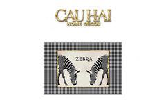 Thảm Cửa Da 100X120 - Hound Zebra-CẬU HAI HOME DECOR