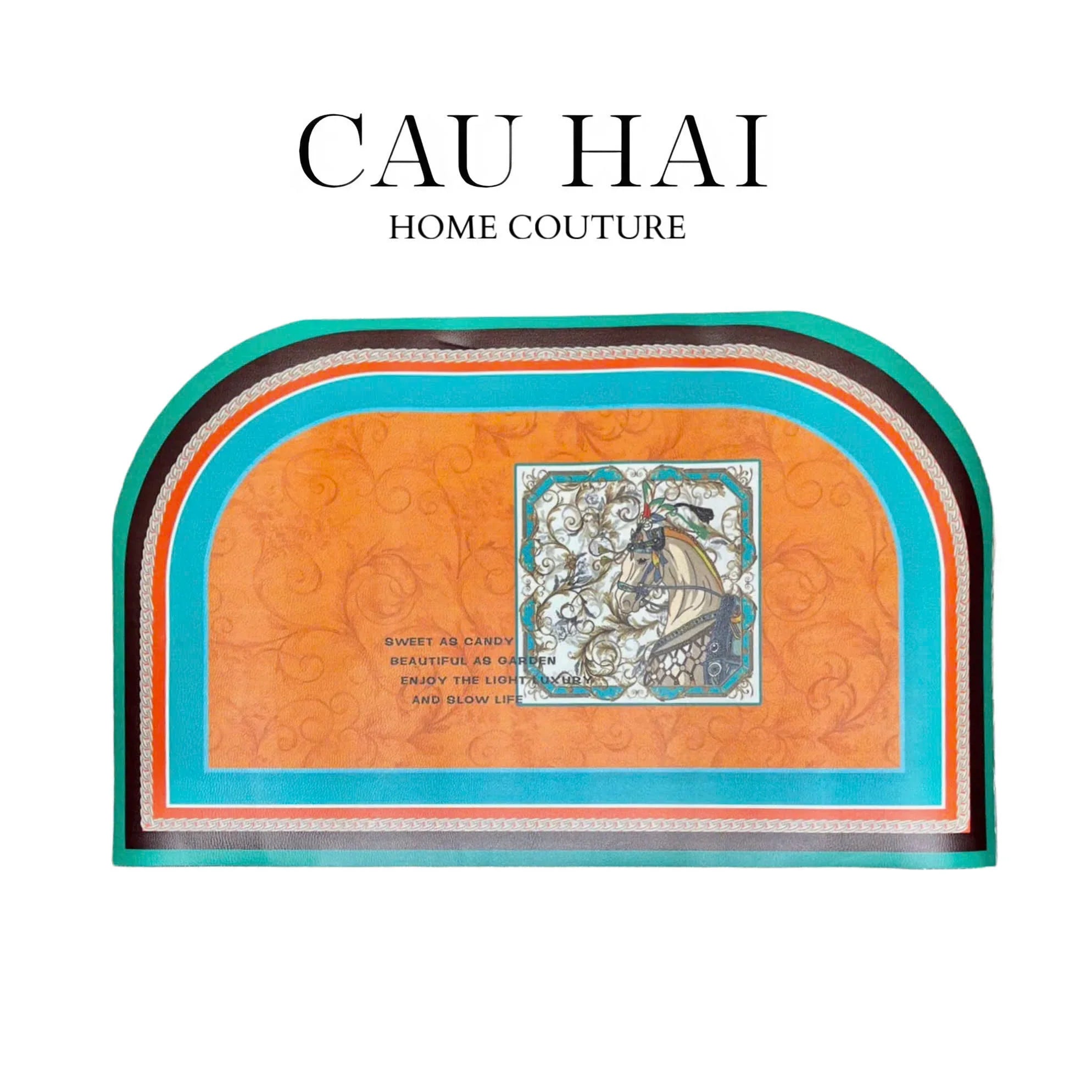 Thảm Cửa Da 50X80 - Fleur De Cheval - CẬU HAI HOME DECOR