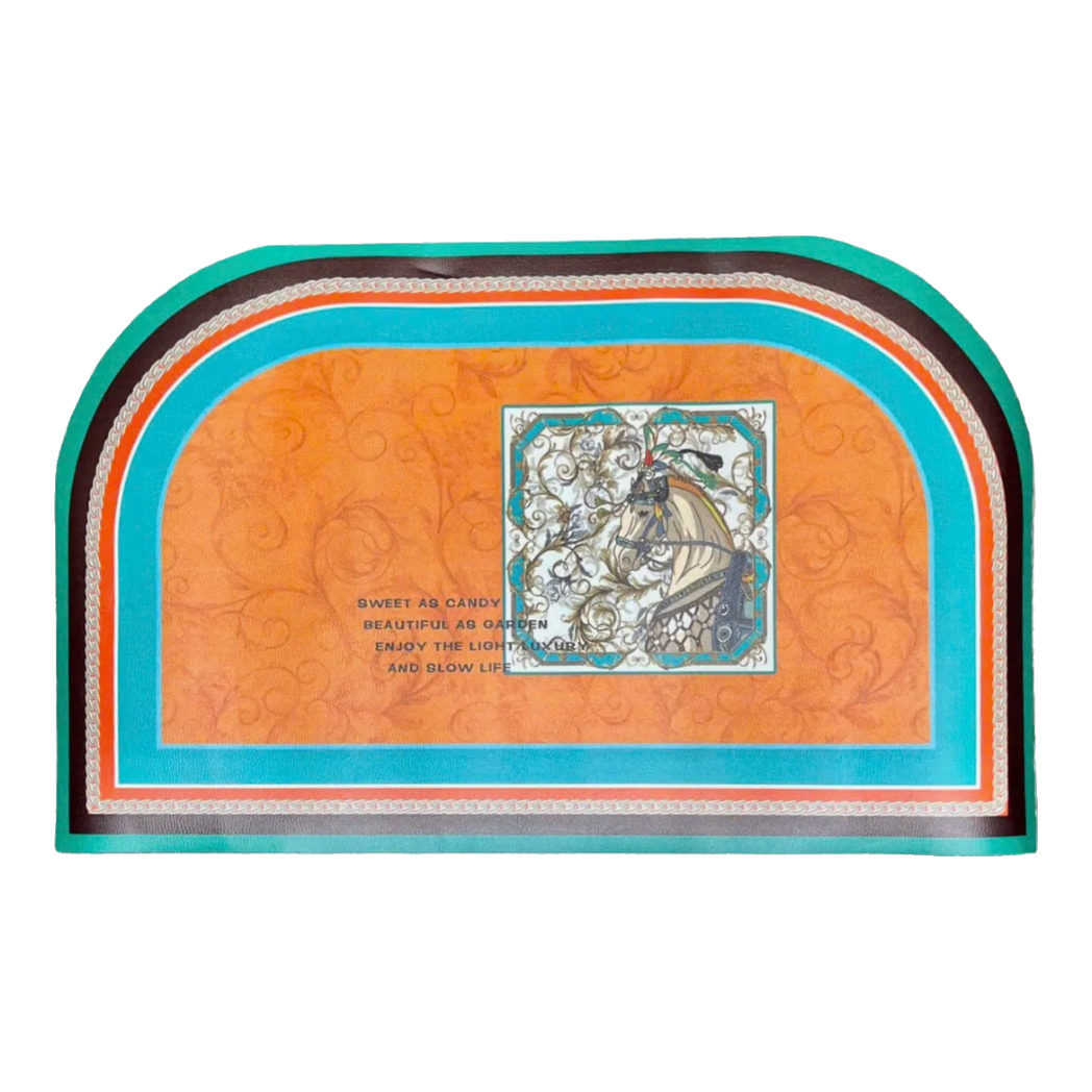 50x80 Leather Door Mat - Fleur De Cheval