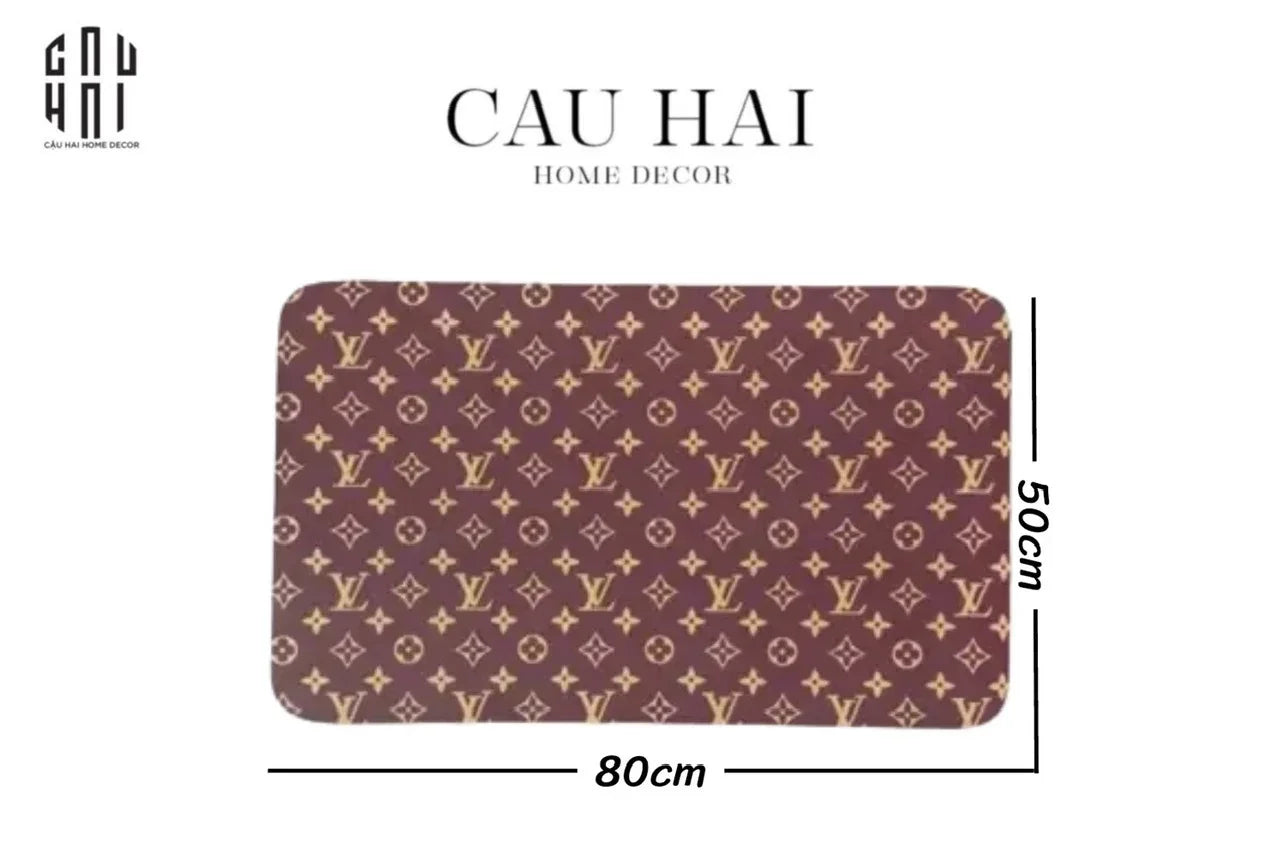 THẢM CỬA MICROFIBER 50X80 - SIGNATURE LOUIS MONOGRAM-CẬU HAI HOME DECOR