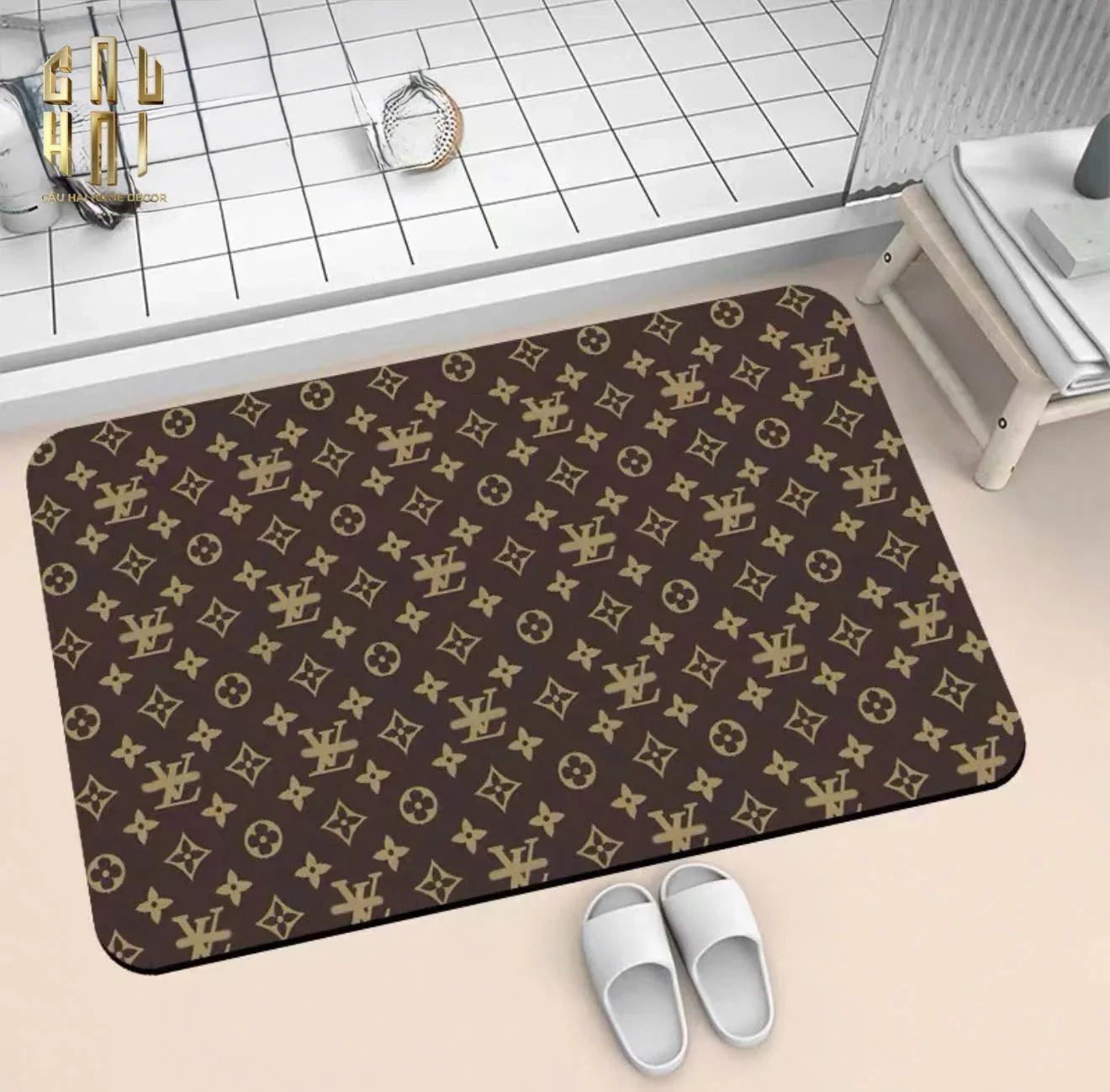 THẢM CỬA MICROFIBER 50X80 - SIGNATURE LOUIS MONOGRAM-CẬU HAI HOME DECOR