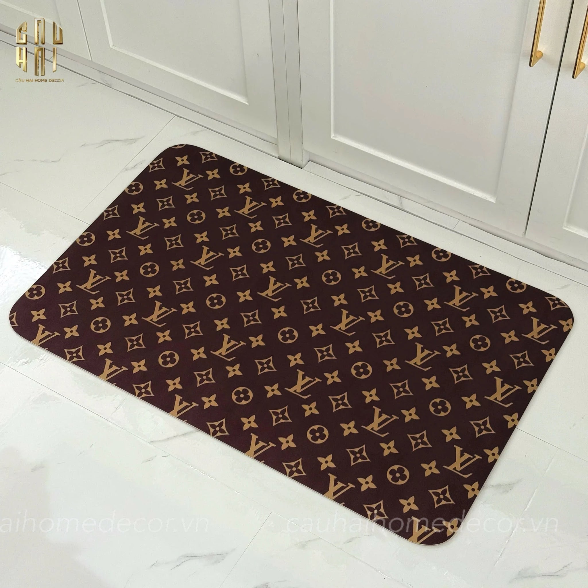 THẢM CỬA MICROFIBER 50X80 - SIGNATURE LOUIS MONOGRAM-CẬU HAI HOME DECOR