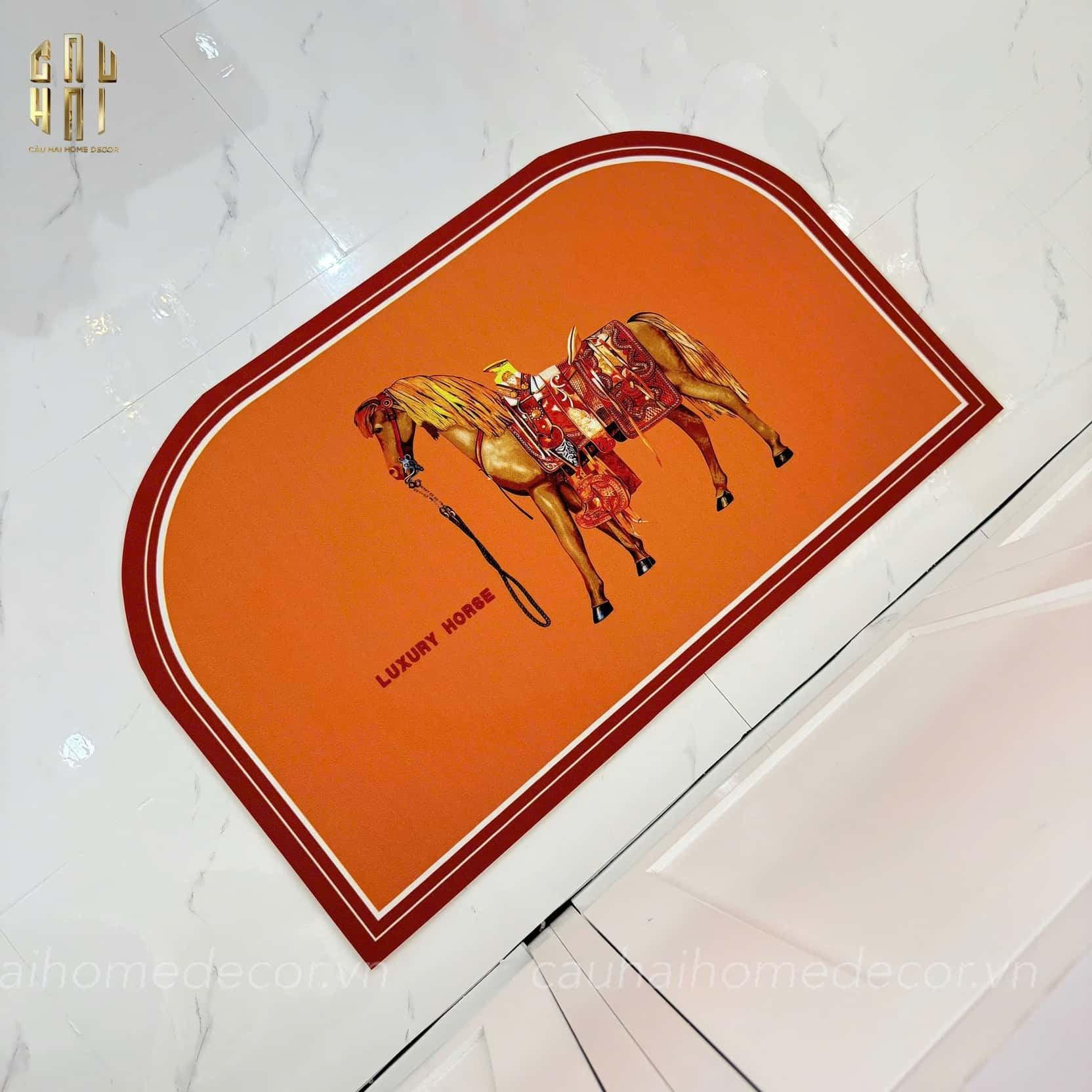 THẢM CỬA DA 50x80 - MON PETIT CHEVAL DOOR MAT-CẬU HAI HOME DECOR