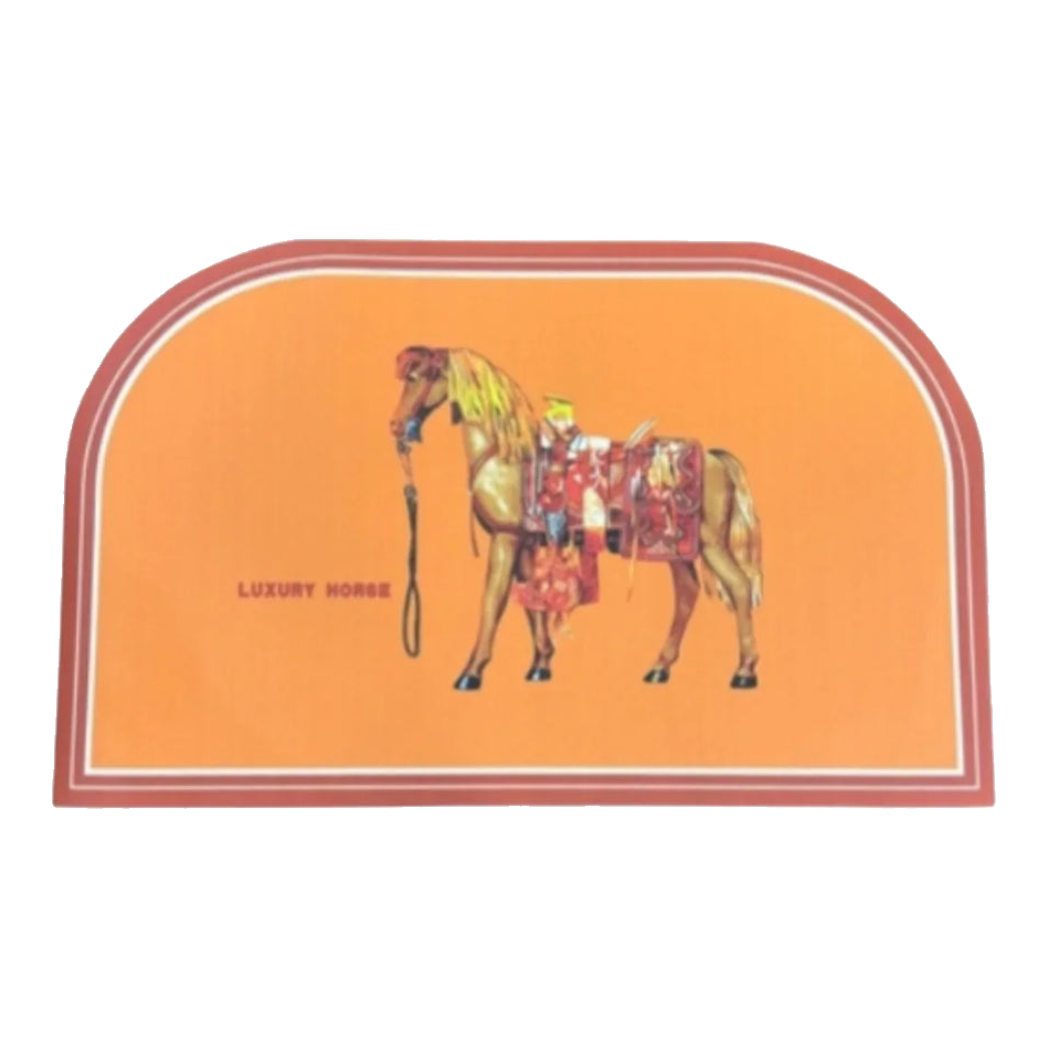 50X80 Leather Door Mat - Mon Petit Cheval Door Mat