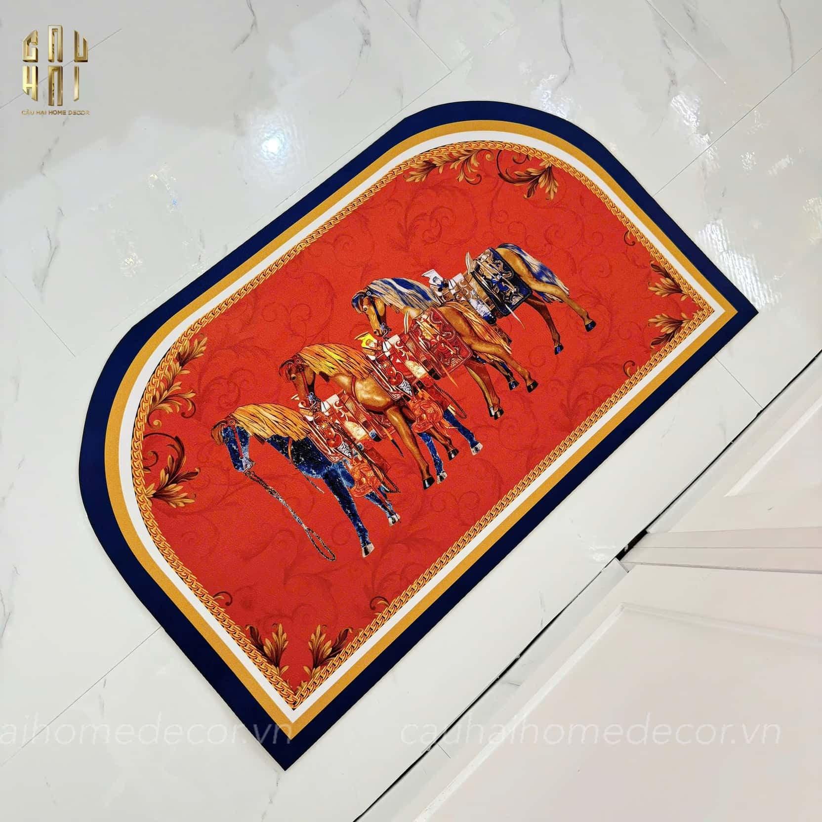 THẢM CỬA DA 50x80 - MON TROIS PETIT CHEVAL-CẬU HAI HOME DECOR