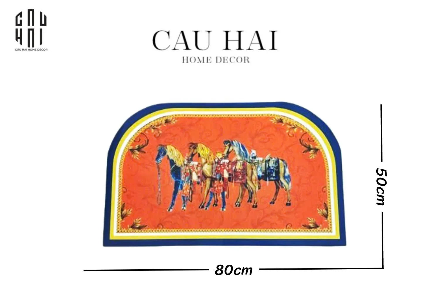 Thảm Cửa Da 50X80 - Mon Trois Petit Cheval-CẬU HAI HOME DECOR