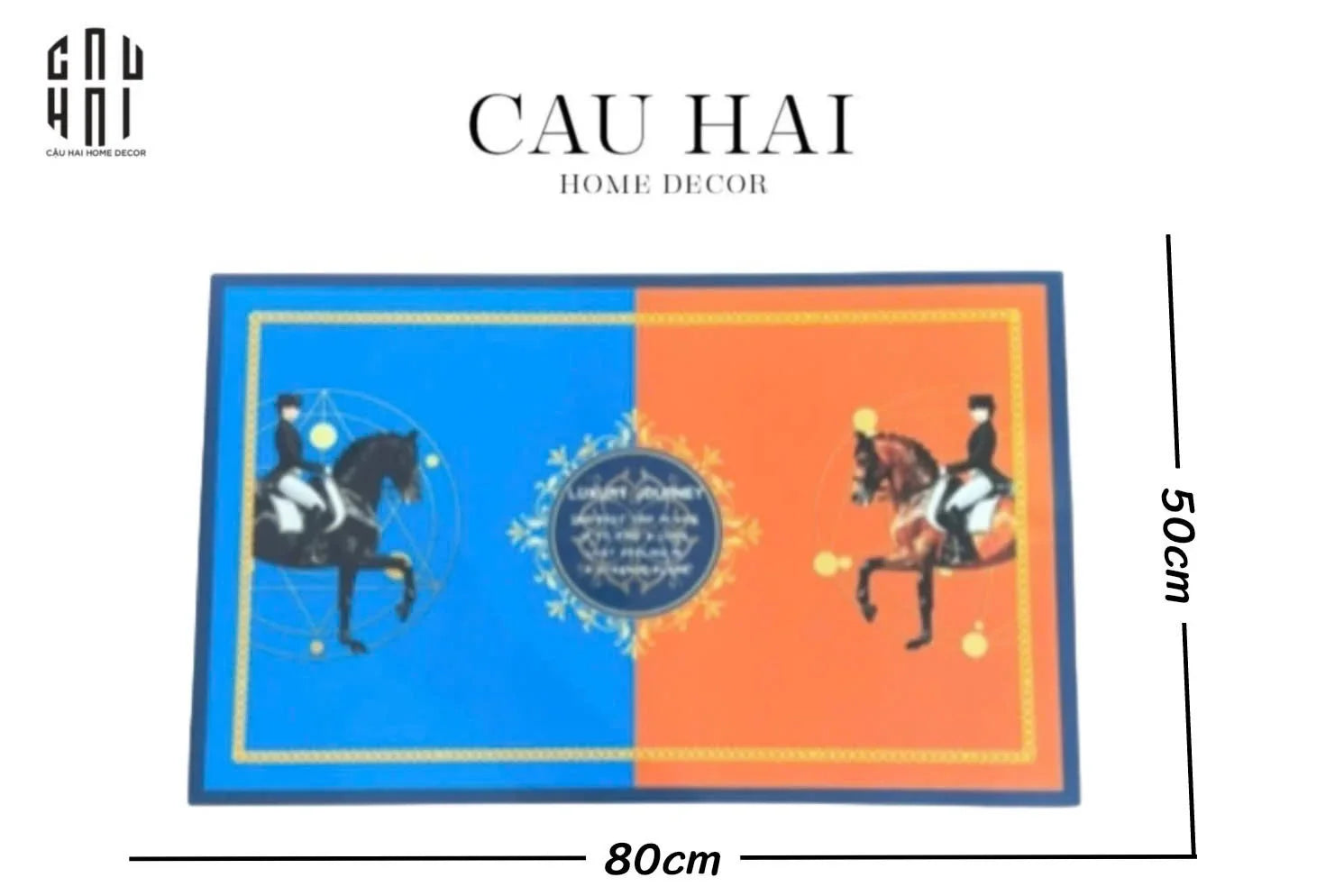 THẢM CỬA DA 50X80 - OB HORSEMAN DOOR MAT-CẬU HAI HOME DECOR