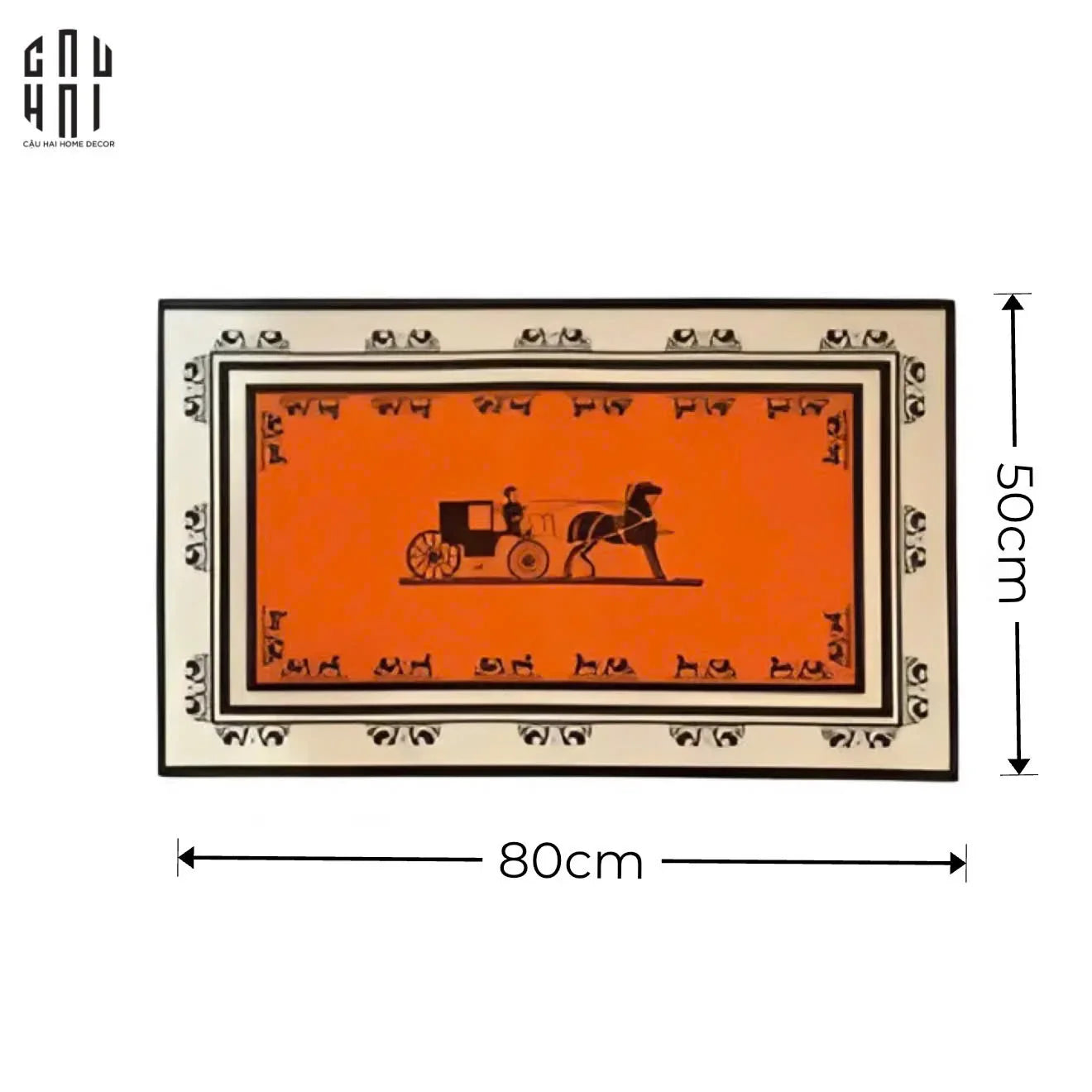 THẢM CỬA DA 50x80 - VINTAGE CHARIOT HELIOS DOOR MAT-CẬU HAI HOME DECOR