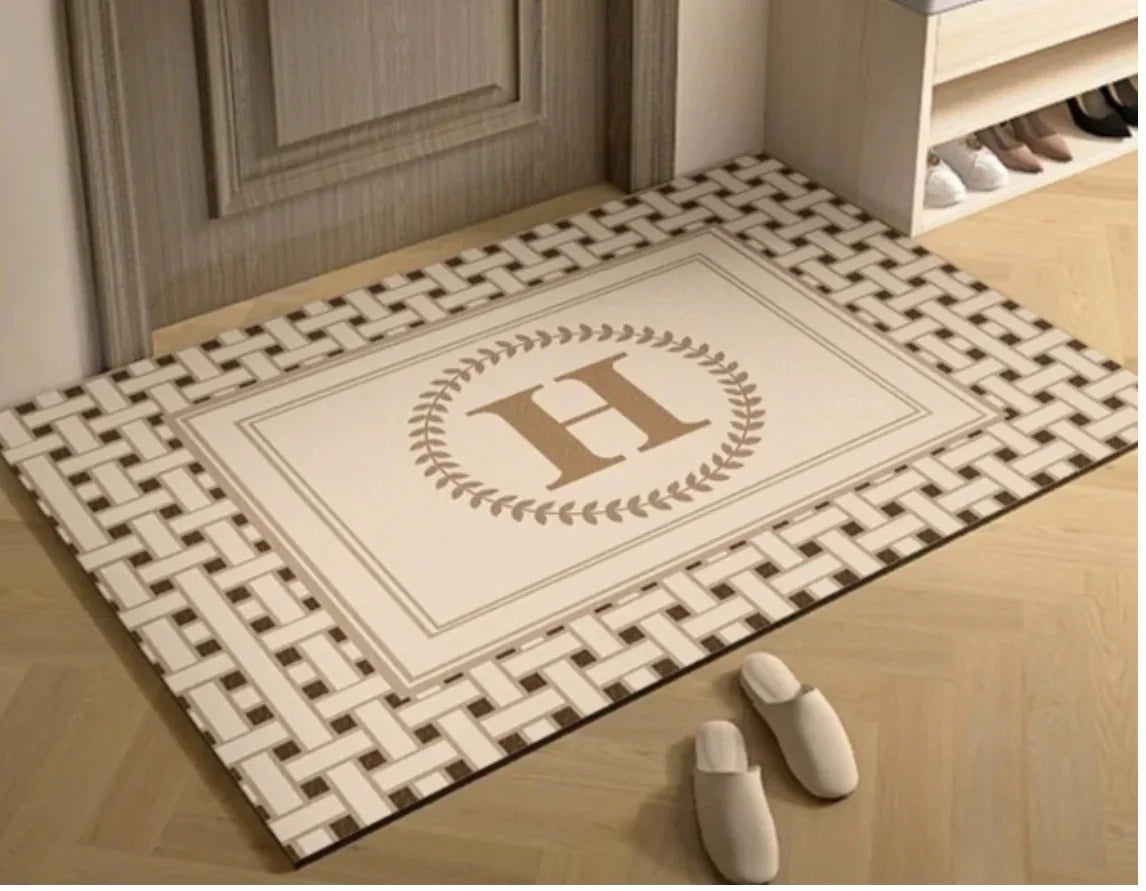 THẢM CỬA DA 60X90 - ICONIC BEIGE HELIOS DOOR MAT-CẬU HAI HOME DECOR