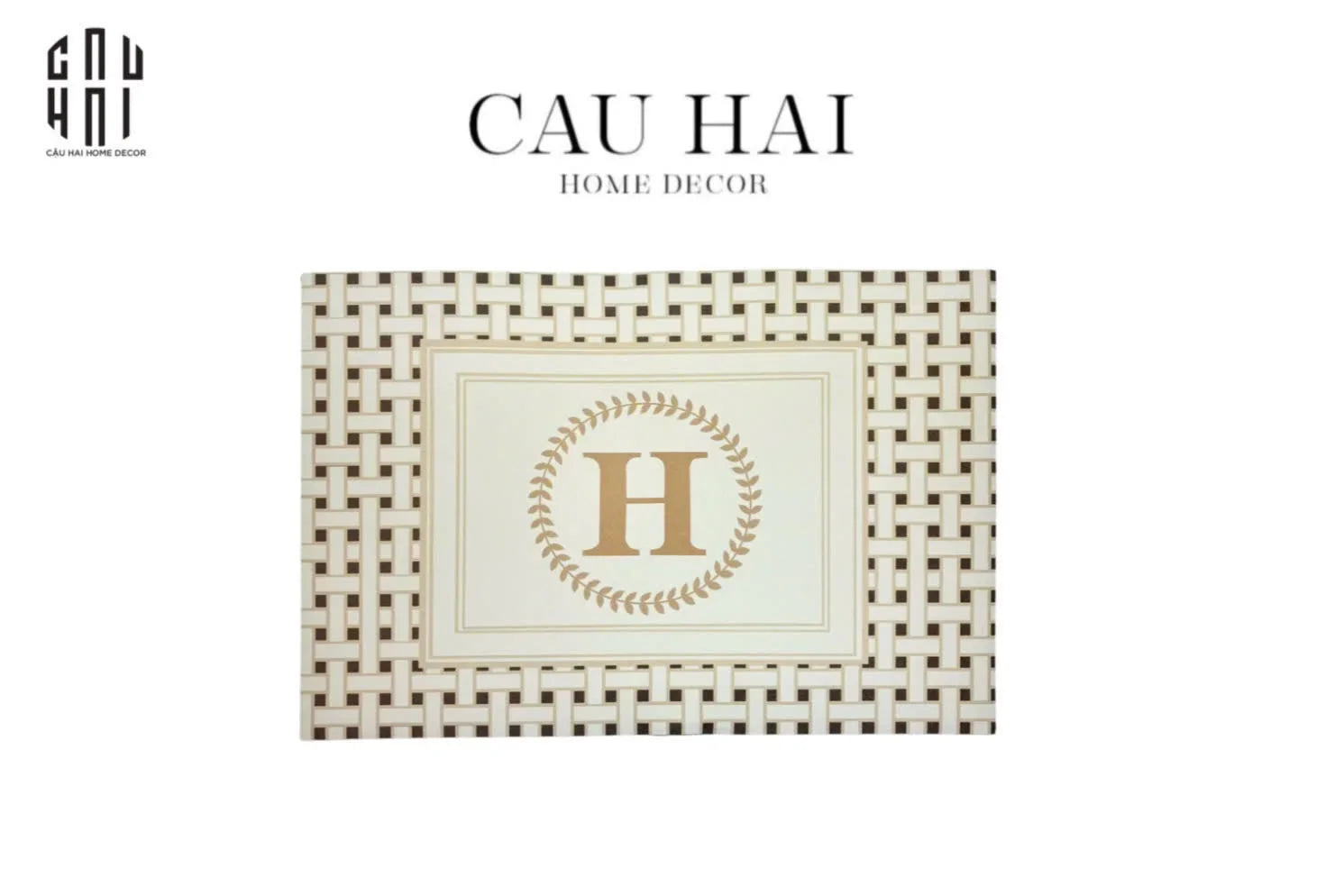Thảm Cửa Da 60X90 - Iconic Beige Helios Door Mat - CẬU HAI HOME DECOR