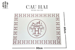 Thảm Cửa Da 60X90 - Iconic White Helios Door Mat-CẬU HAI HOME DECOR