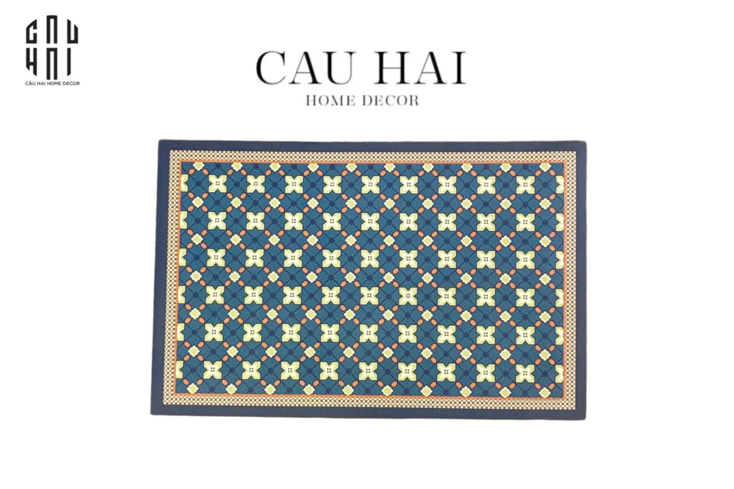 THẢM CỬA DA 60X90 - LATTICE OF LUXURY DOOR MAT-CẬU HAI HOME DECOR