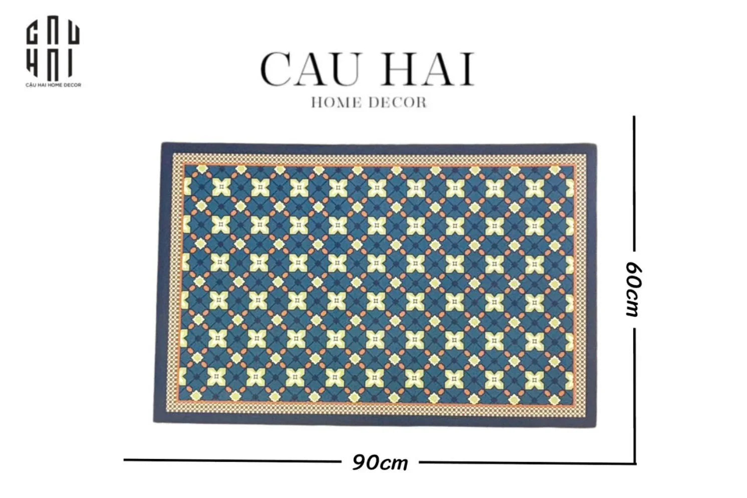THẢM CỬA DA 60X90 - LATTICE OF LUXURY DOOR MAT-CẬU HAI HOME DECOR