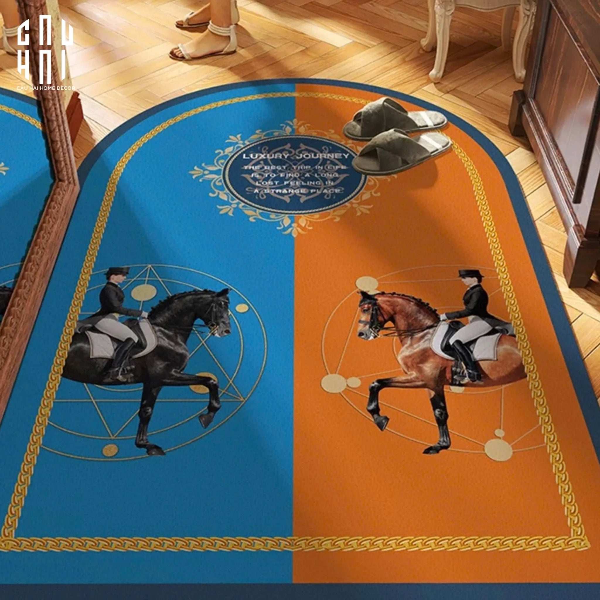 THẢM CỬA DA 80x120 - DOOR MAT - OB HORSEMAN-CẬU HAI HOME DECOR