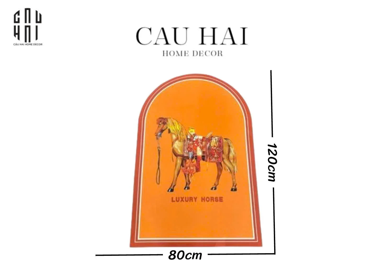Thảm Cửa Da 80X120 - Mon Petit Cheval - CẬU HAI HOME DECOR