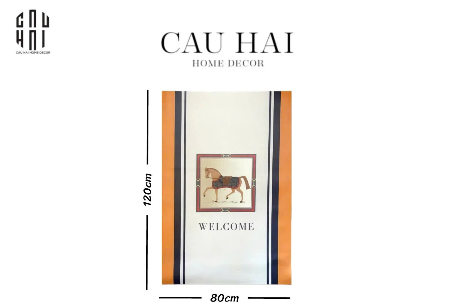 THẢM CỬA DA 80x120 - ROYALE CAVALIER - LIGHT ORANGE-CẬU HAI HOME DECOR