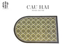 THẢM CỬA DA 90X120 OLIVE GREEN PETALS-CẬU HAI HOME DECOR