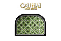 Thảm Cửa Da Cao Cấp - Water & Oil Repellent 60X90 - Olive Green Petals-CẬU HAI HOME DECOR