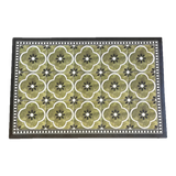 Thảm Cửa Da Chữ Nhật 60X90 - Olive Green Petals - Door Mat-THẢM CỬA-Đối tác tại Trung Quốc theo từng đơn đặt hàng-CẬU HAI HOME DECOR