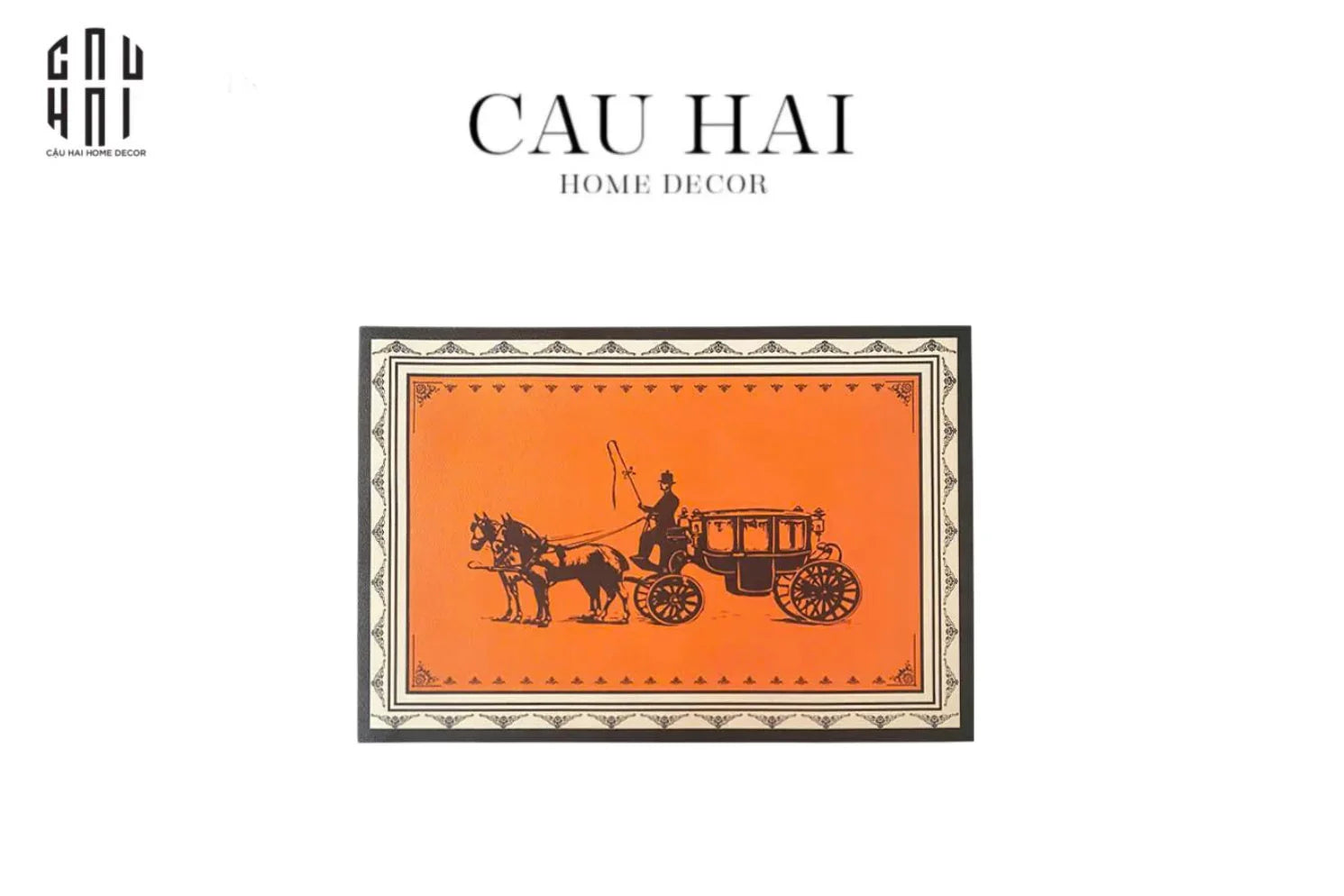 Thảm Cửa Da - Door Mat - 60X90 Ultra Luxury Chariot - CẬU HAI HOME DECOR