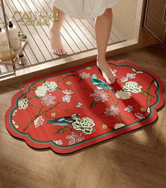 Thảm Cửa Da Thấm Hút Micro-Nappa Gen8 50X80 - Qing Dynasty Crimson Legacy-CẬU HAI HOME DECOR