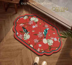 Thảm Cửa Da Thấm Hút Micro-Nappa Gen8 50X80 - Qing Dynasty Crimson Legacy-CẬU HAI HOME DECOR