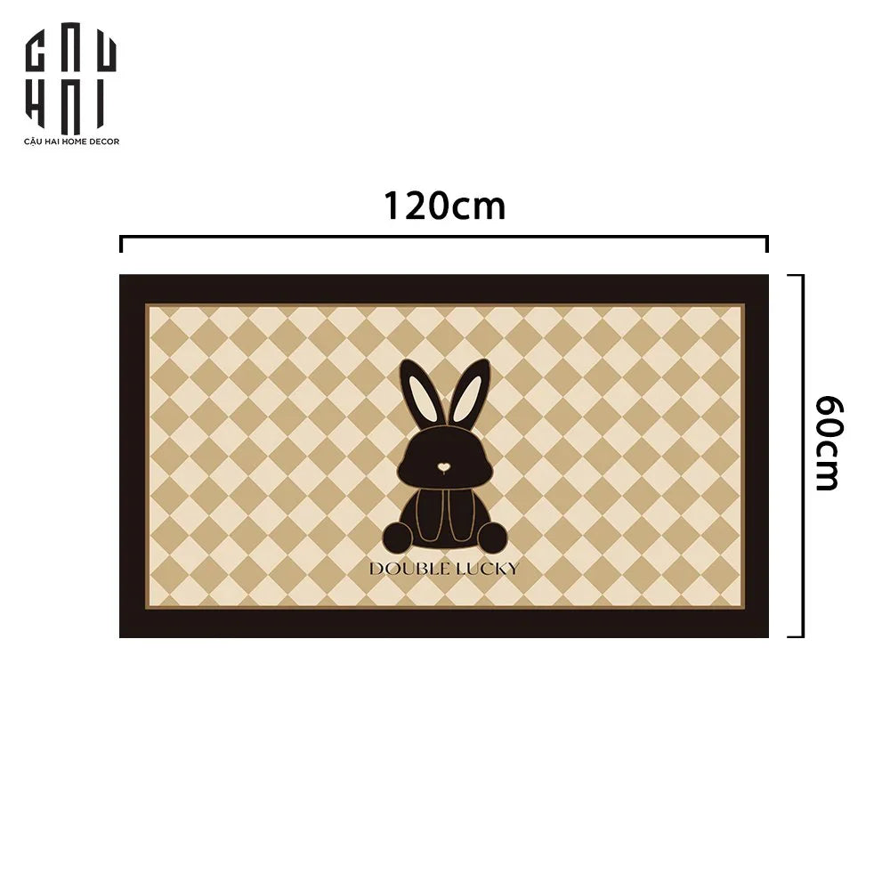 THẢM CỬA - DOOR MAT - 60x120 GOLDEN BUNNY - RECTANGLE SS25-CẬU HAI HOME DECOR