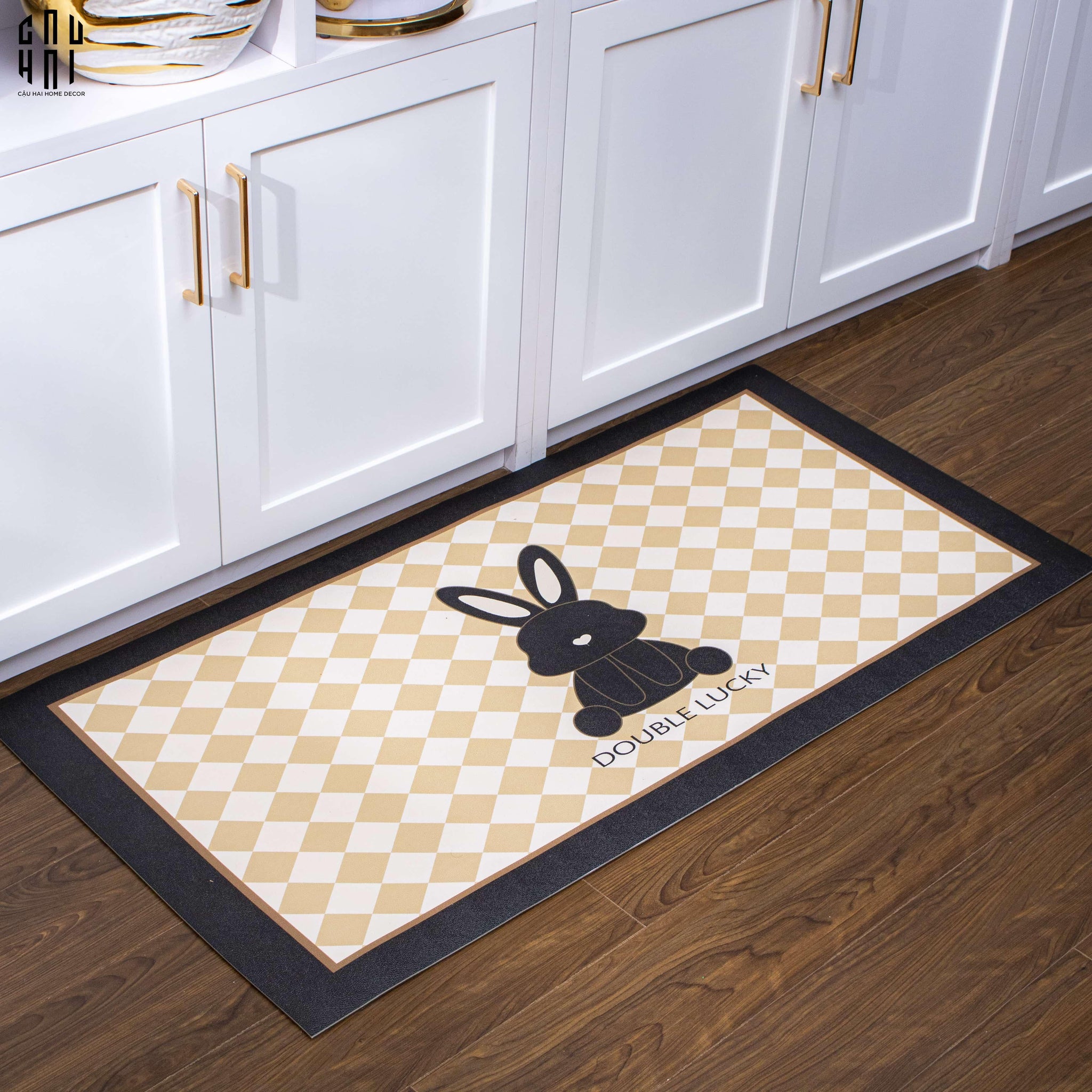 THẢM CỬA - DOOR MAT - 60x120 GOLDEN BUNNY - RECTANGLE SS25-CẬU HAI HOME DECOR