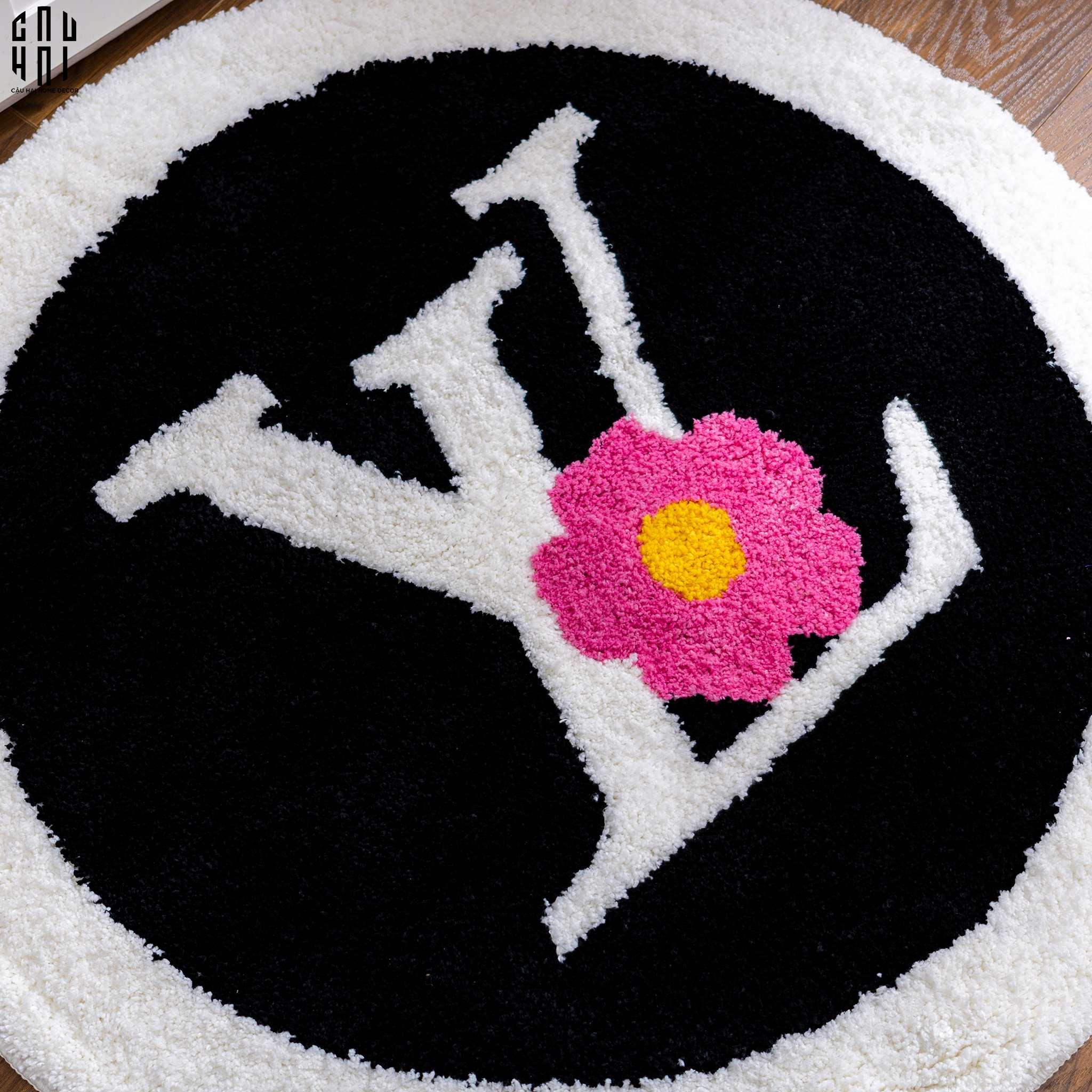 THẢM CỬA LÔNG DỆT - D80 LOUIS V - WHITE-CẬU HAI HOME DECOR