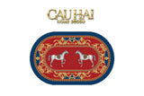 Thảm Cửa Micro-Nappa 50x80 Đôi Ngựa Hoàng Gia Chevaux Royaux Noblesse – Da Thấm Hút-THẢM CỬA-CẬU HAI HOME DECOR