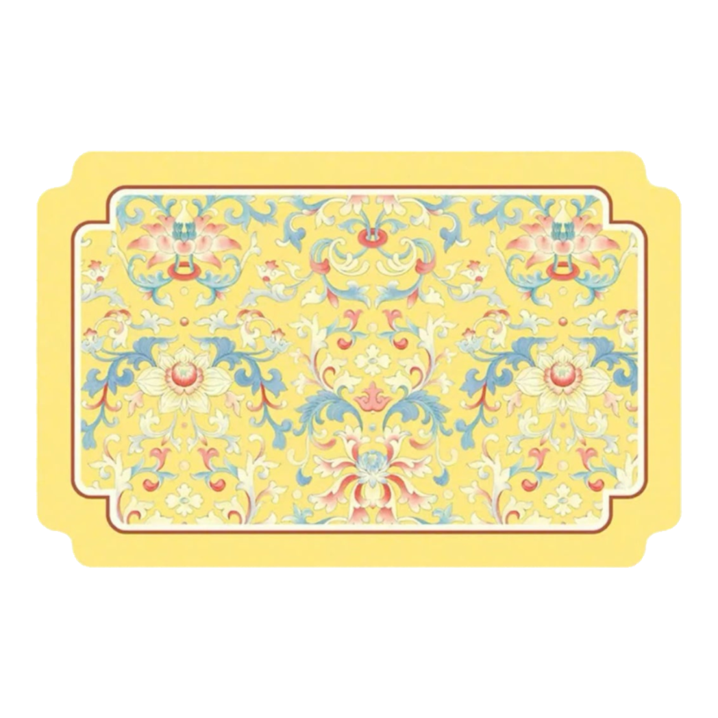 Microfiber Door Mat 50x75 – Symmetrical Pastel Florals