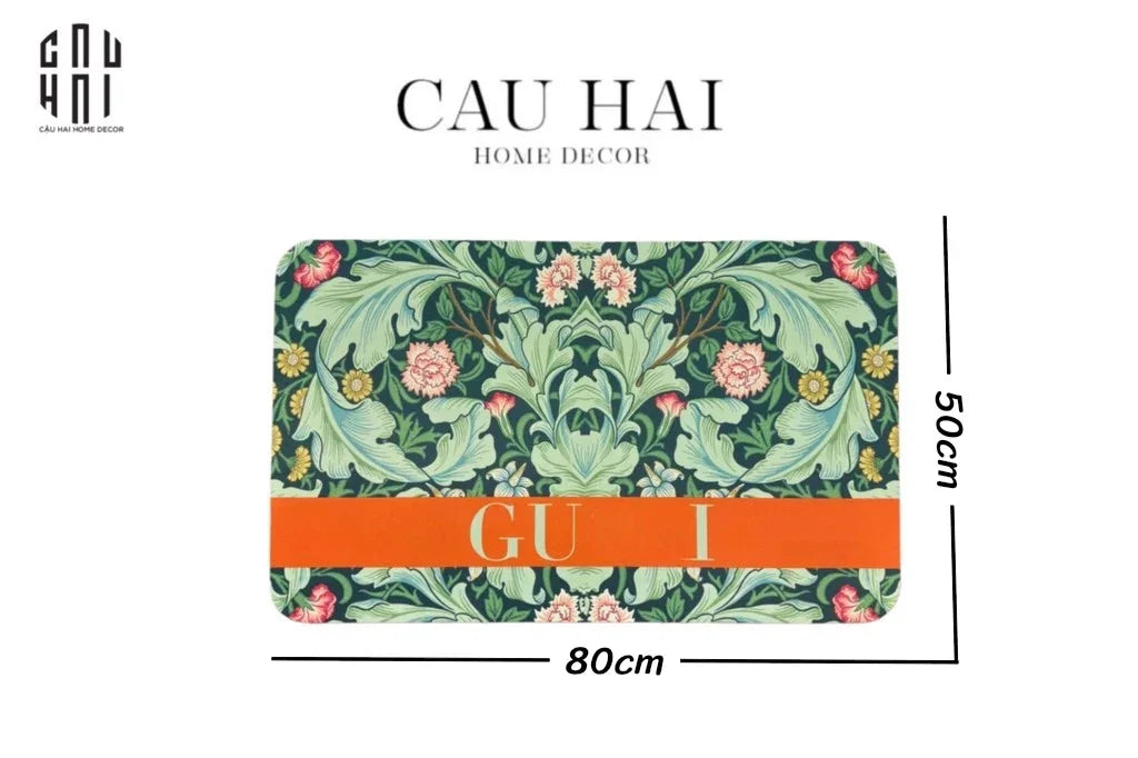 THẢM CỬA MICROFIBER 50X80 - BOTANICA GG - DOOR MAT-CẬU HAI HOME DECOR
