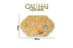 Thảm Cửa Microfiber 50x80 Cam Trendy - Đào Viên Xuân Cảnh-CẬU HAI HOME DECOR