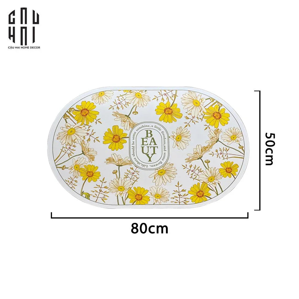 THẢM CỬA MICROFIBER - 50x80 DAISY-CẬU HAI HOME DECOR