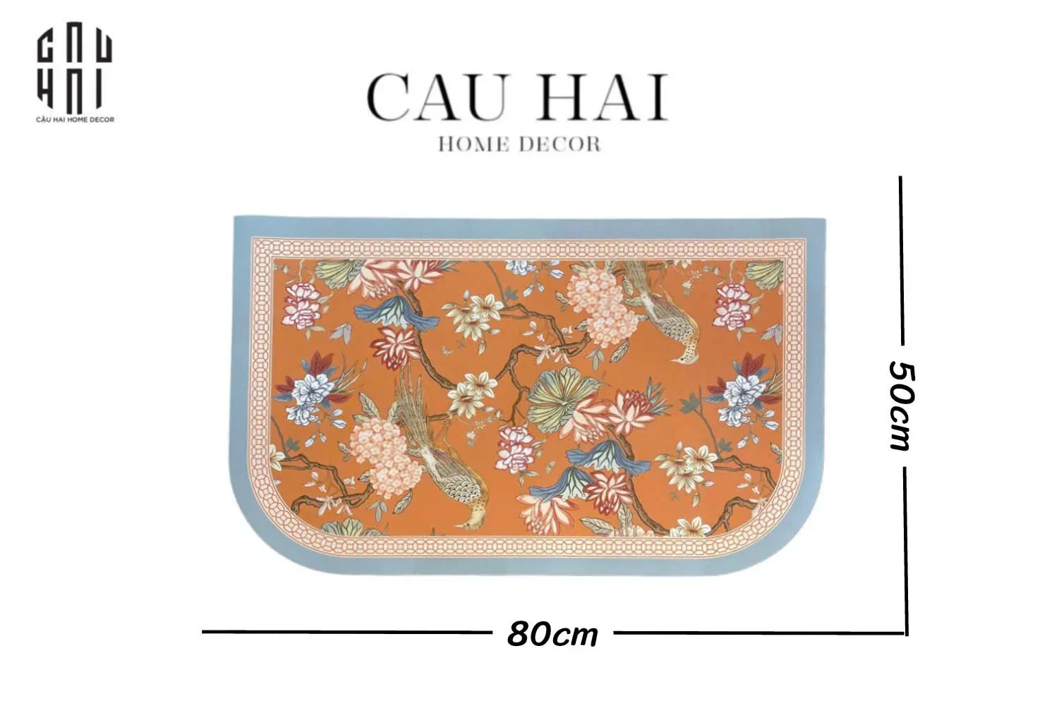 THẢM CỬA MICROFIBER 50X80 DYNASTY OF BIRD - PREMIUM FLOOR MAT-CẬU HAI HOME DECOR