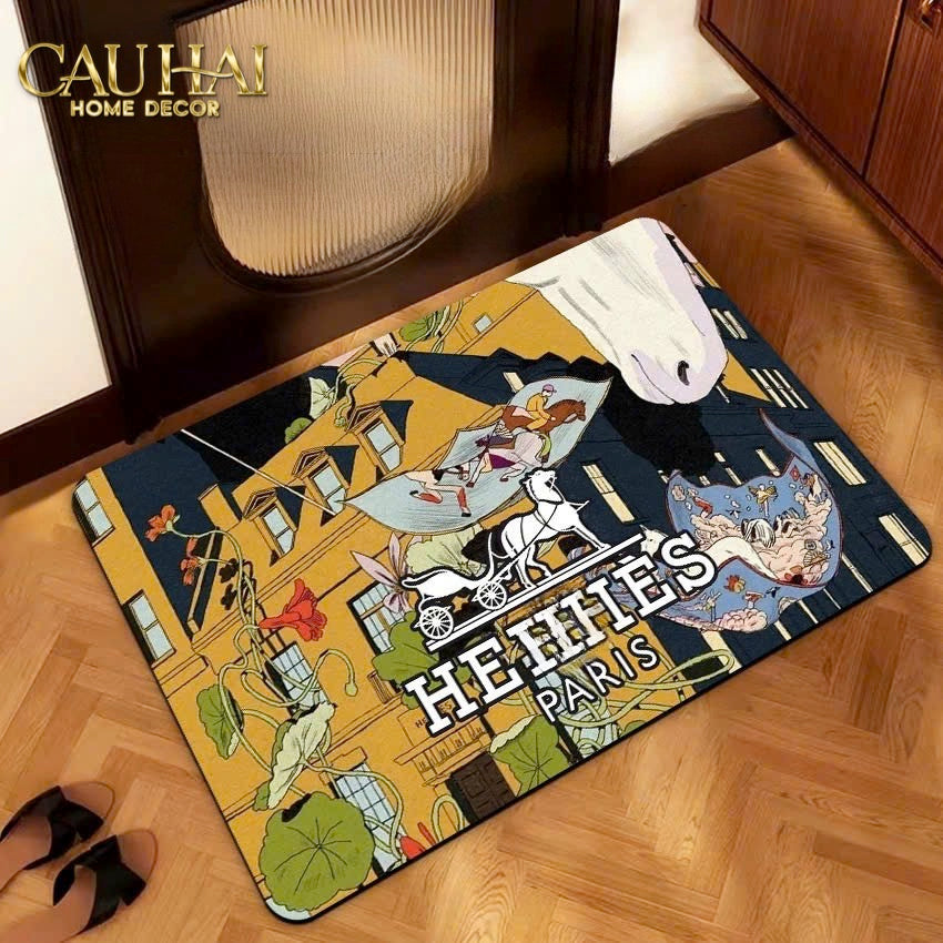 Thảm Cửa Microfiber 50X80 - Les Rêveries Parisiennes - CẬU HAI HOME DECOR