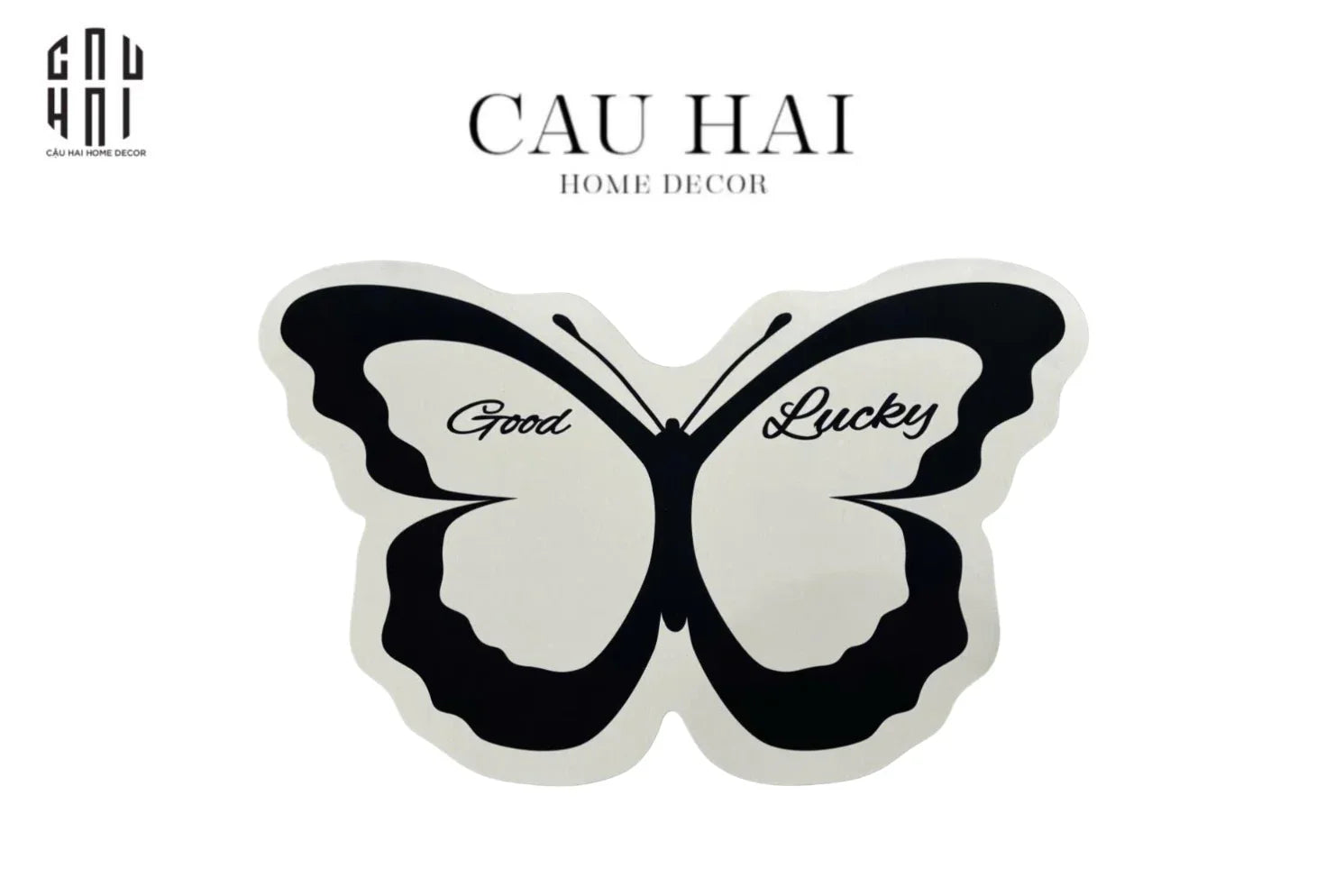 THẢM CỬA MICROFIBER 50X80 - LUCKY BUTTERFLY DOOR MAT-CẬU HAI HOME DECOR
