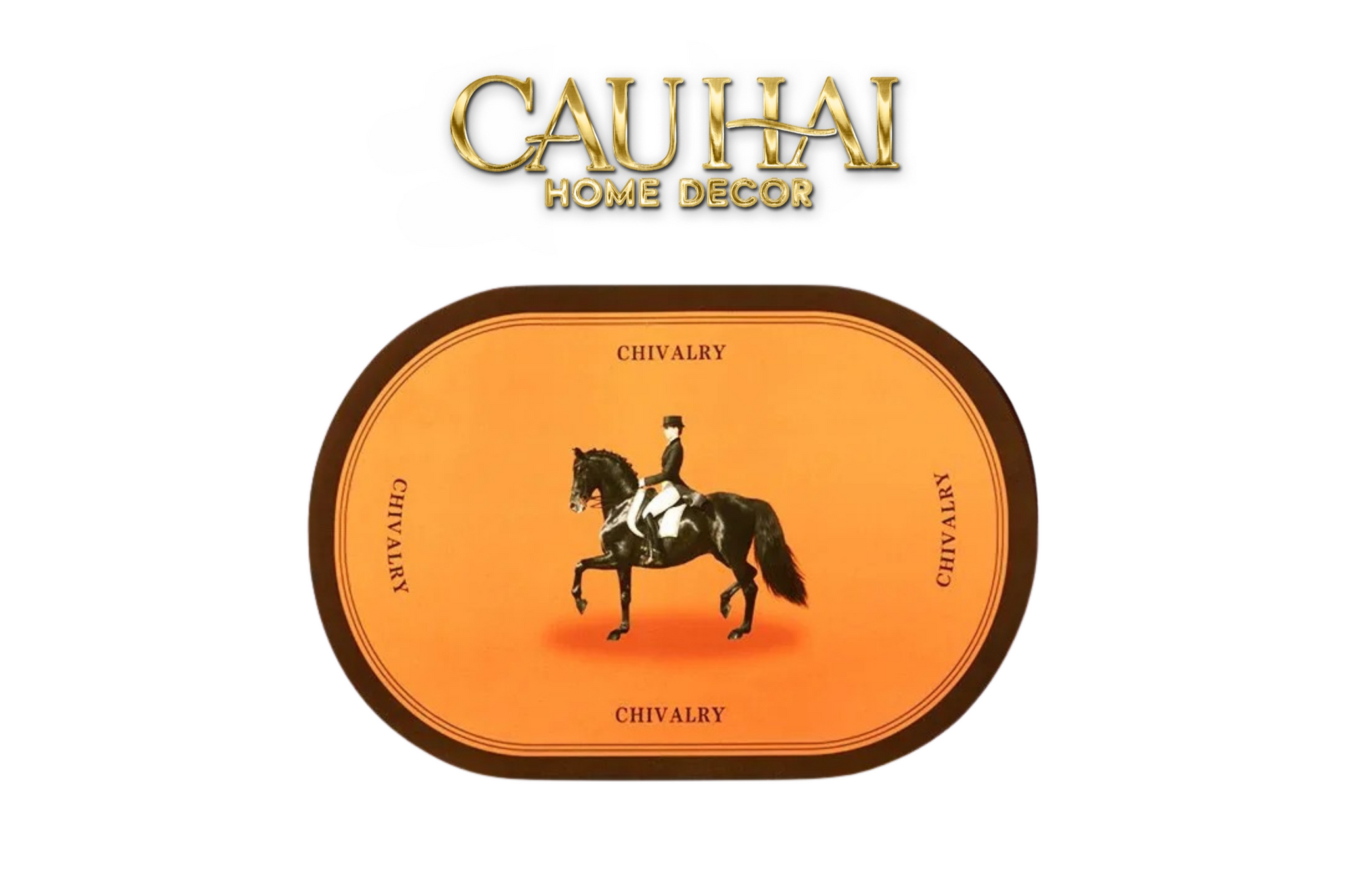 THẢM CỬA MICROFIBER 60X90 - CHIVALRY HORSEMAN-CẬU HAI HOME DECOR