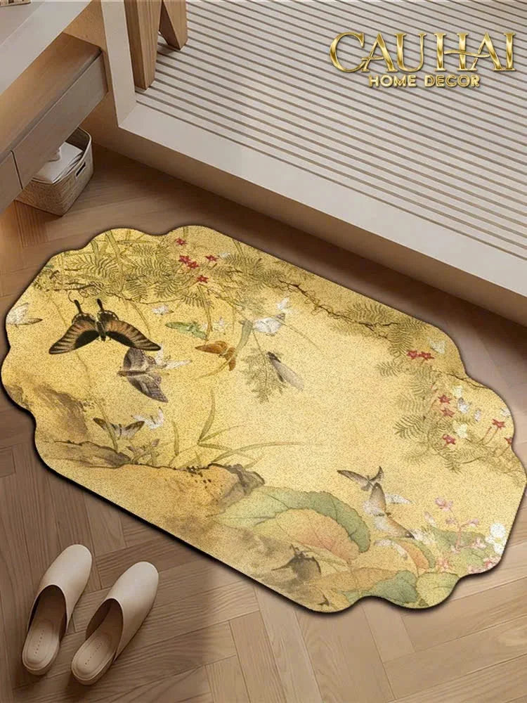Thảm Cửa Microfiber 60x90 - Hoàng Điệp Kim An-CẬU HAI HOME DECOR