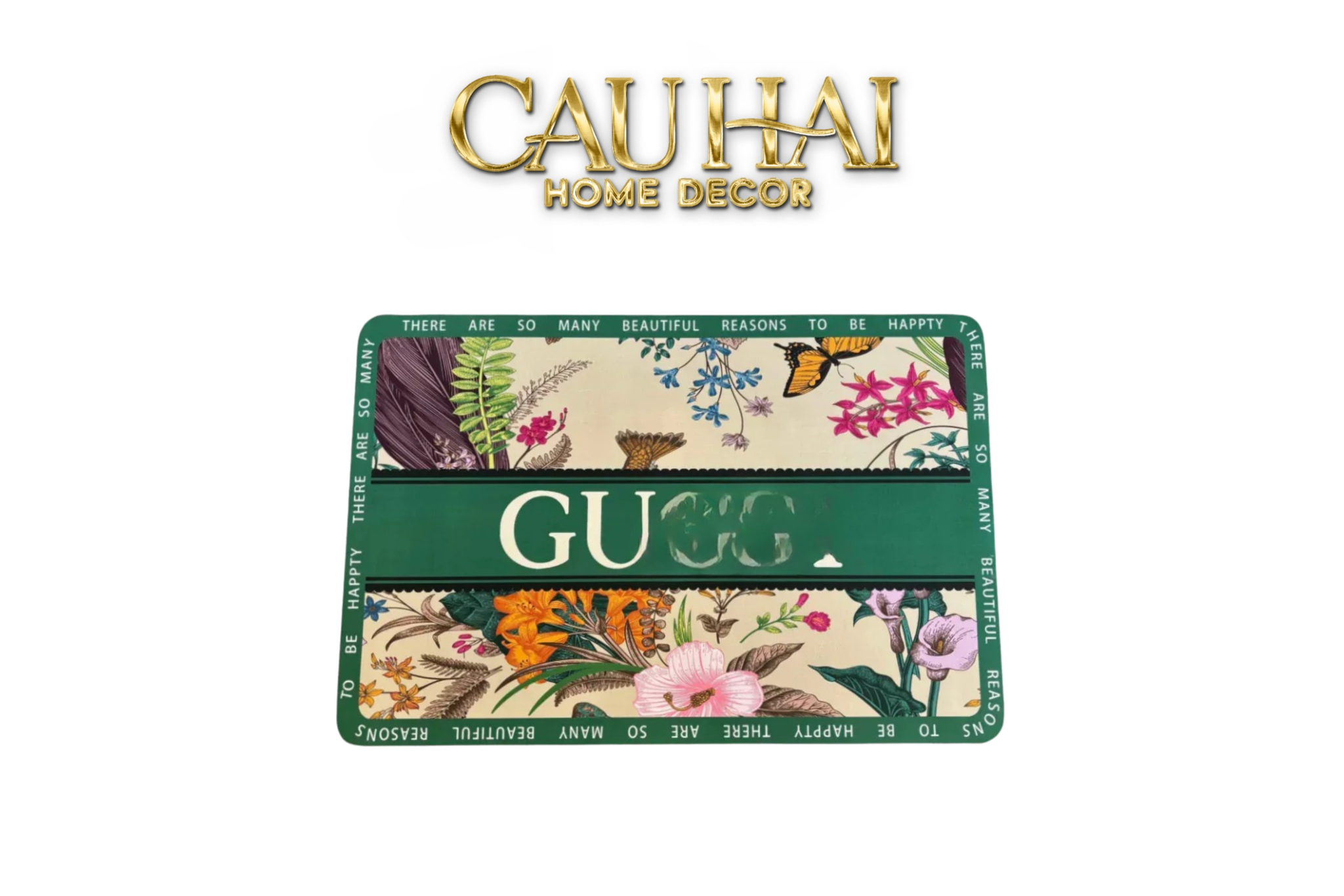 Thảm Cửa Microfiber 60X90 - Jungle GG Door Mat - CẬU HAI HOME DECOR