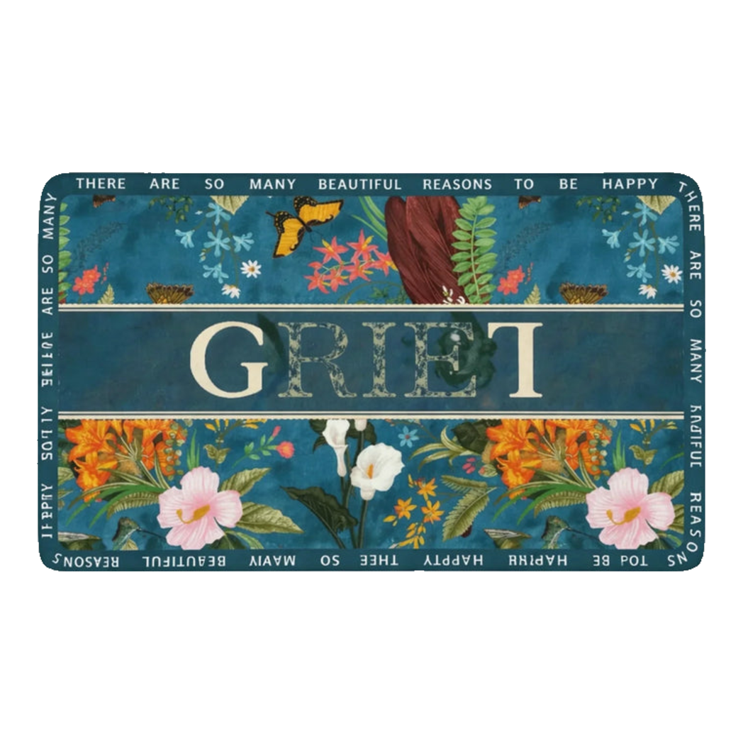 60x90 Microfiber Door Mat - Jungle Gg - Navy