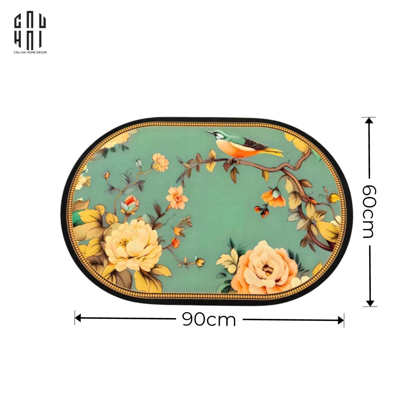 THẢM CỬA MICROFIBER 60x90 - LỤC VŨ TƯỜNG VI DOOR MAT-CẬU HAI HOME DECOR