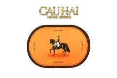 Thảm Cửa Microfiber 60X90 Màu Cam Đặc Trưng - Chivalry Polo Horseman Équestre-CẬU HAI HOME DECOR