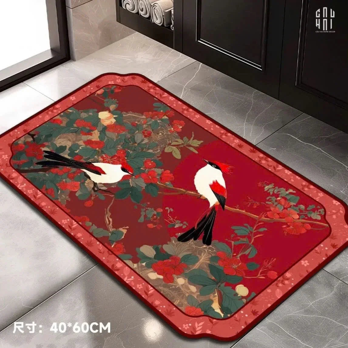 THẢM CỬA MICROFIBER 60X90 - SONG ĐIỂU DOOR MAT-CẬU HAI HOME DECOR