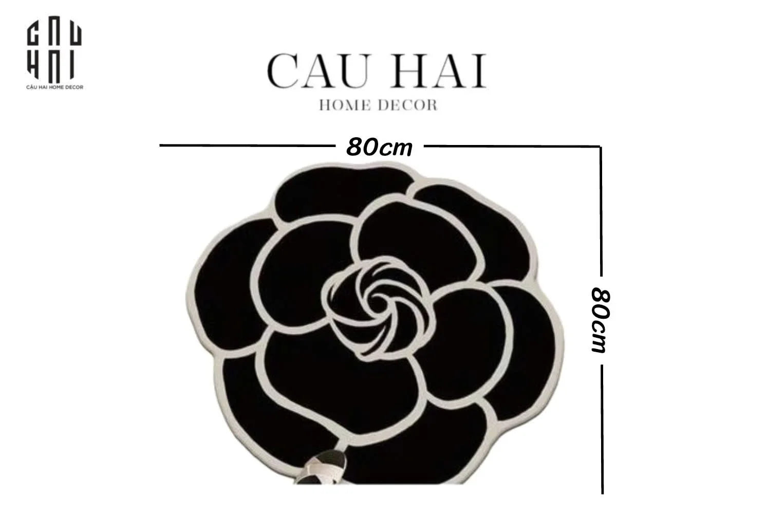 THẢM CỬA MICROFIBER - 80x80 EBON ROSE - DOOR MAT-CẬU HAI HOME DECOR