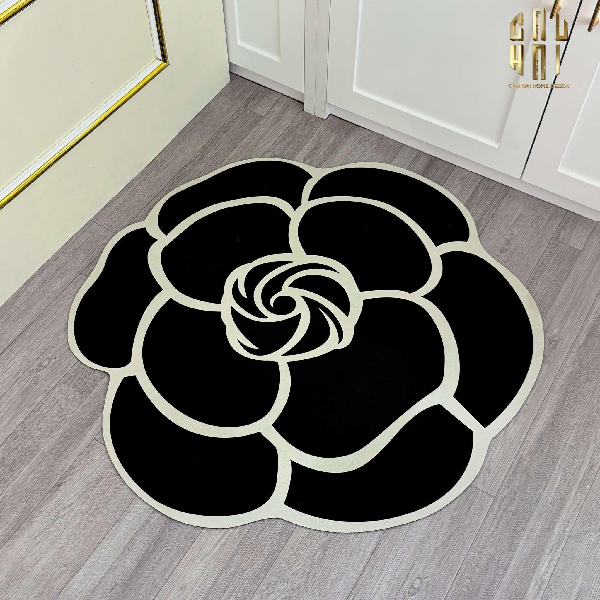 THẢM CỬA MICROFIBER - 80x80 EBON ROSE - DOOR MAT-CẬU HAI HOME DECOR